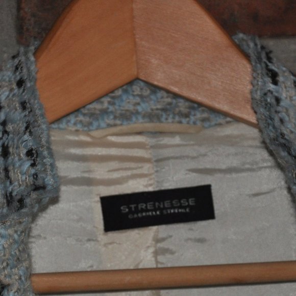 Strenesse Gabriele Strehle Wool Tweed Woven Wool Blend Midi Dress Pea Coat 40 - Picture 11 of 13